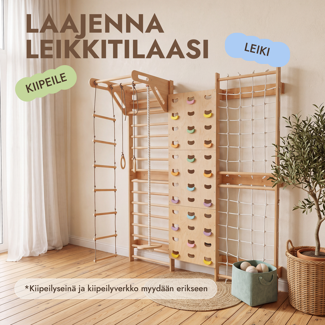 5-in-1 Puolapuut lapsille: leuanvetotanko & 3in1 keinusetti