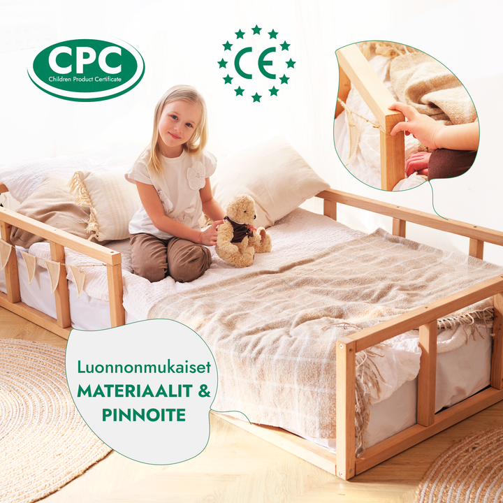 Montessori-Lattiasängyn Runko Taaperoille