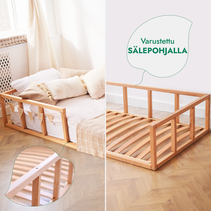 Montessori-Lattiasängyn Runko Taaperoille