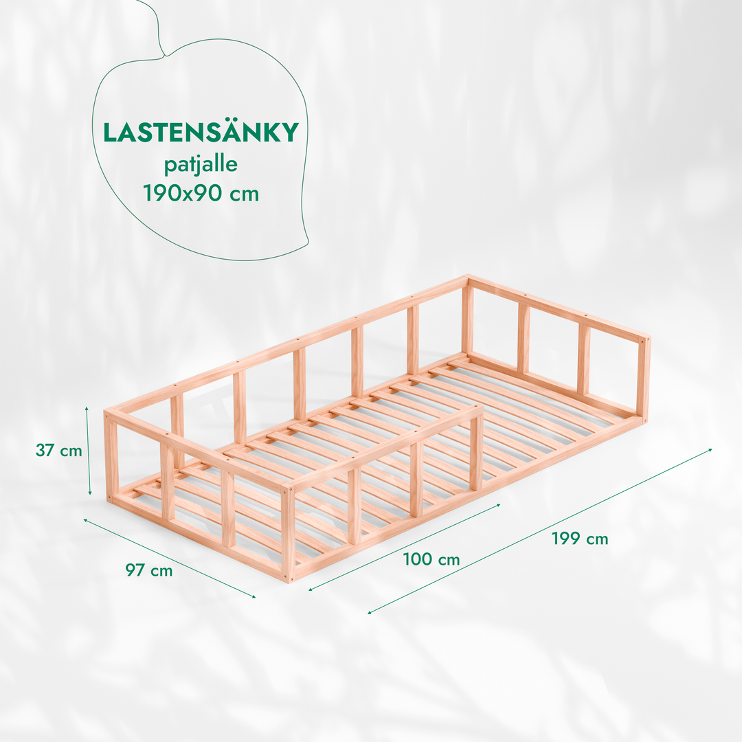 Montessori-Lattiasängyn Runko Taaperoille