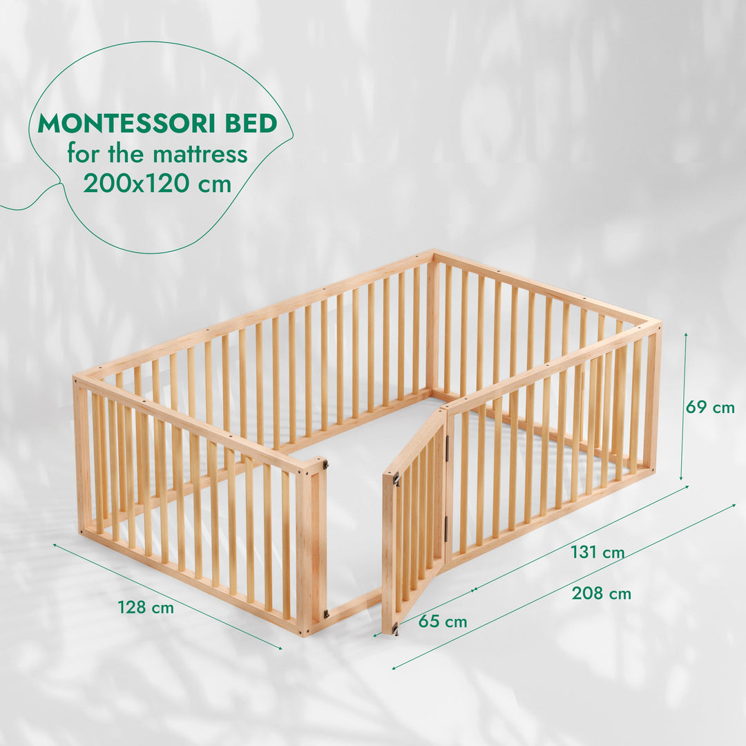 Montessori-Lattiasängyn Runko Taaperoille