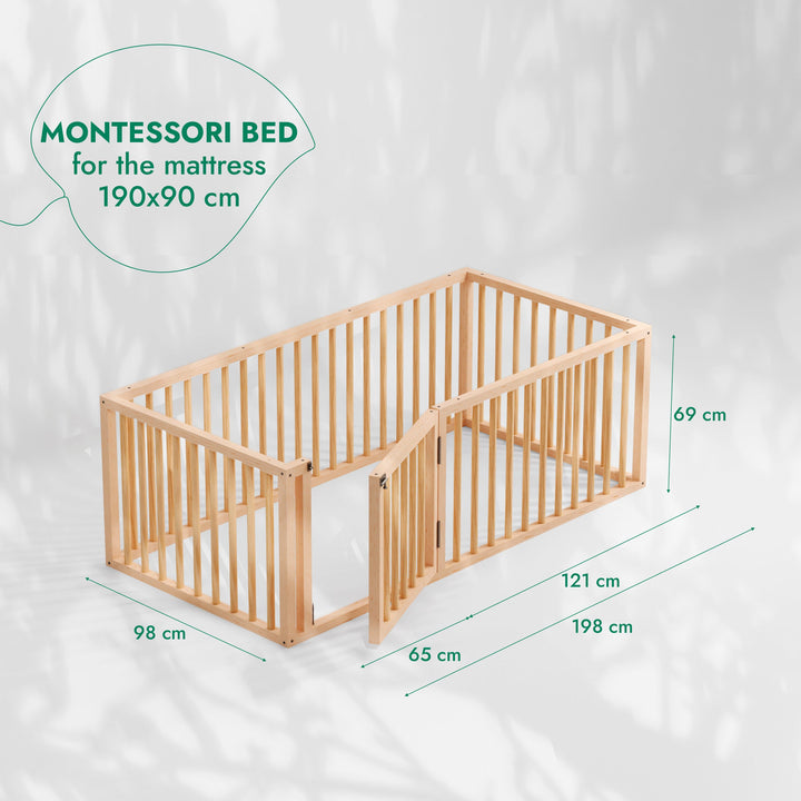 Montessori-Lattiasängyn Runko Taaperoille