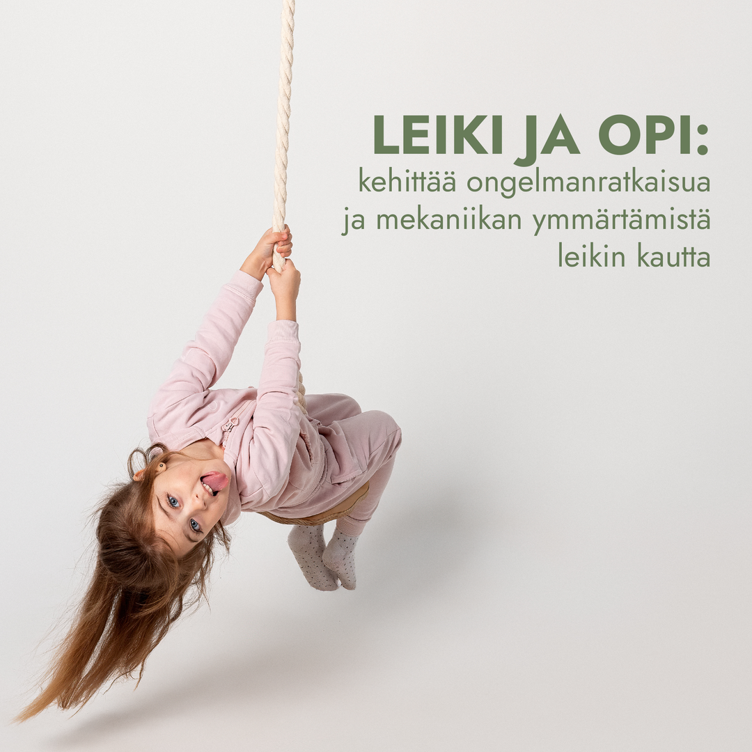 Kolme yhdessä keinu- ja kiipeilysetti: Köysitikkaat, Voimistelurenkaat ja Kiekkokeinu
